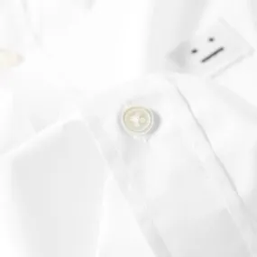 Acne Studios Jeffrey Poplin Face ShirtWhite