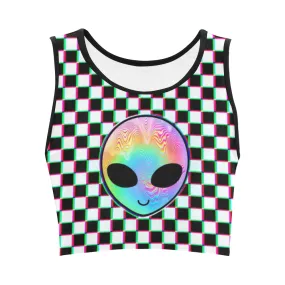 Alien Racer Rave Fitted Crop Top