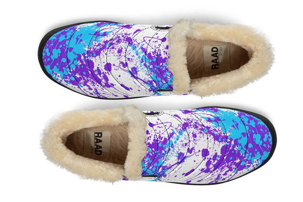 Aqua Purple White Splatter