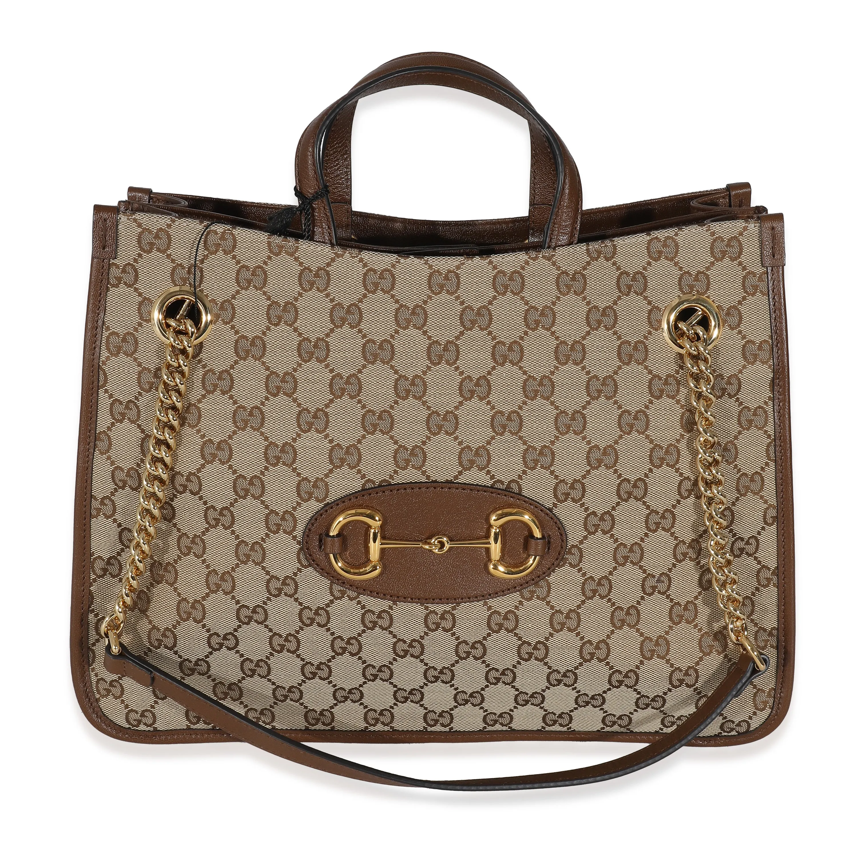 Beige GG Canvas Medium Horsebit 1955 Tote