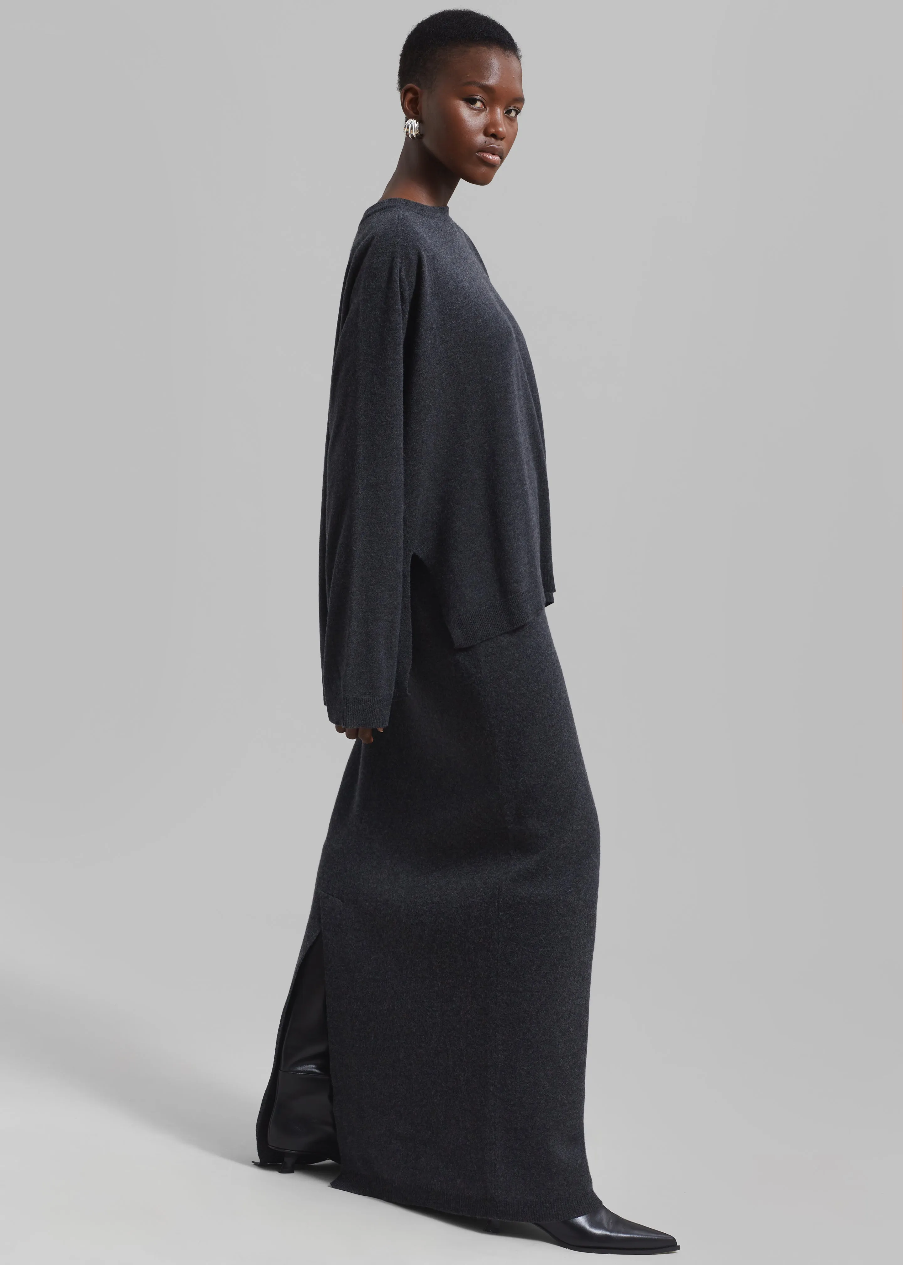 Bellamy Wool Skirt - Charcoal