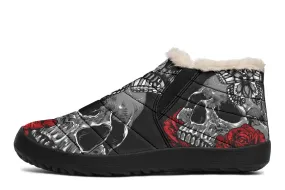 Butterfly Red Rose And Skull