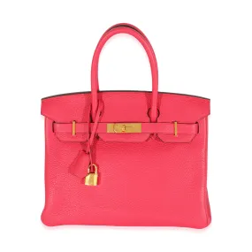 Clemence Rose Extreme Birkin 30 GHW