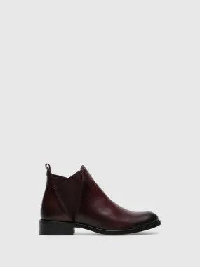 Crimson Elasticated Ankle Boots