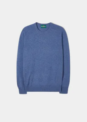 Dorset Men's Lambswool Jumper in Jeans - Alan Paine UK