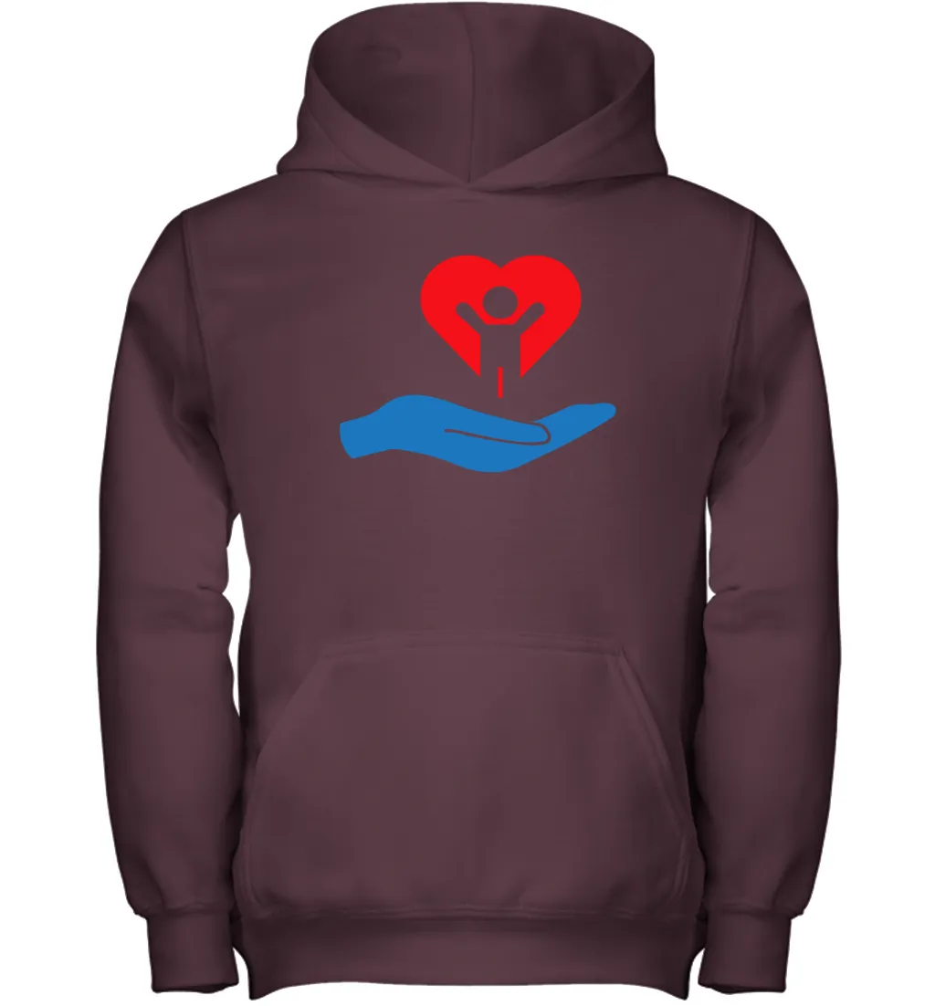 Family Shirt My Hand Heart Autism Awareness Youth Hoodie