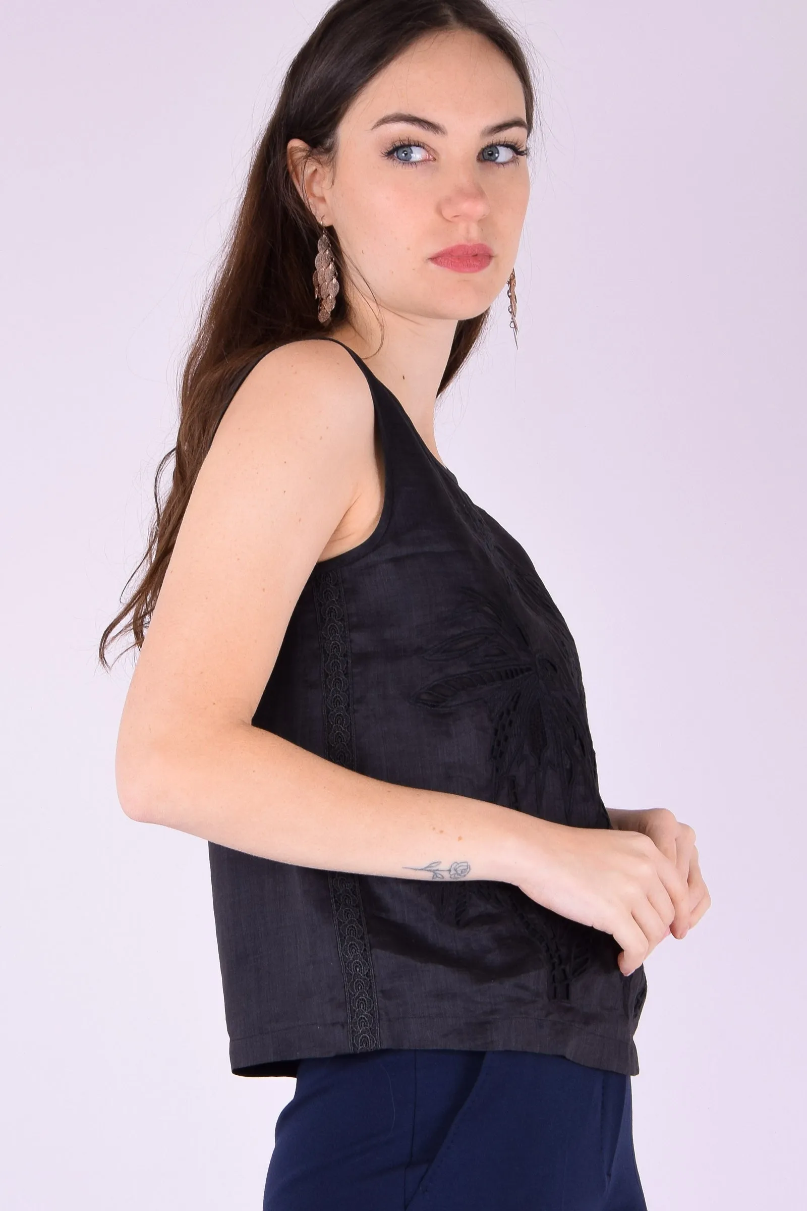 Giostra Canotta Sangallo Nero
