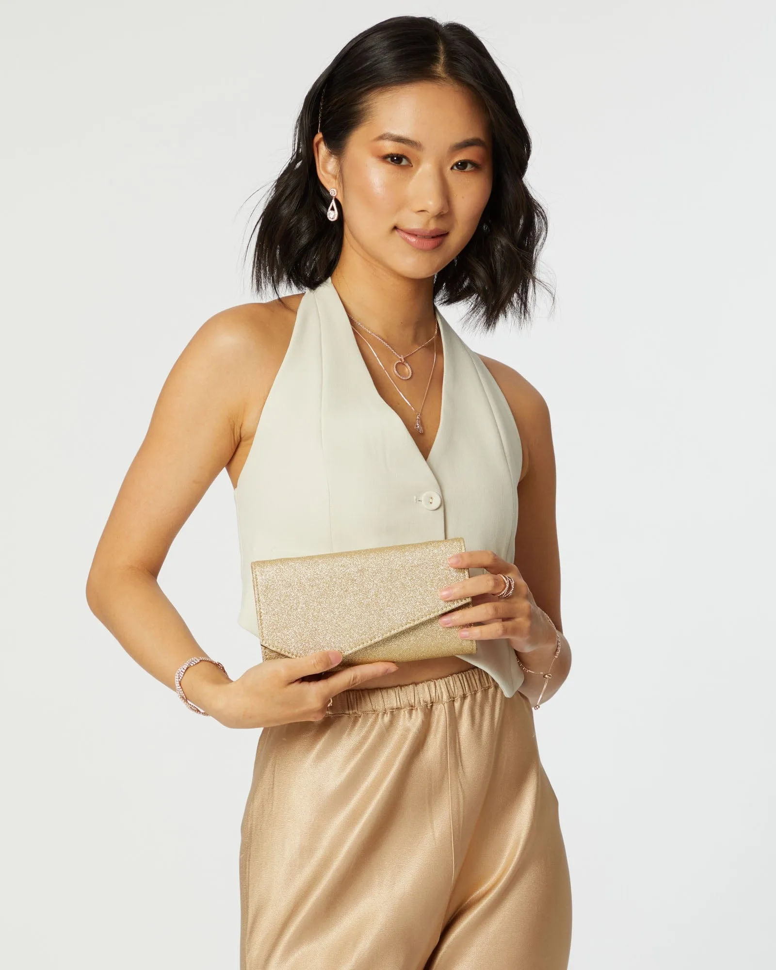 Gold Jordan Clutch Bag