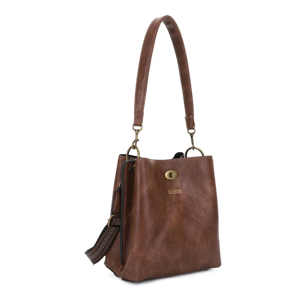 LIZ SOTO LOLA BUCKET BAG COFFEE