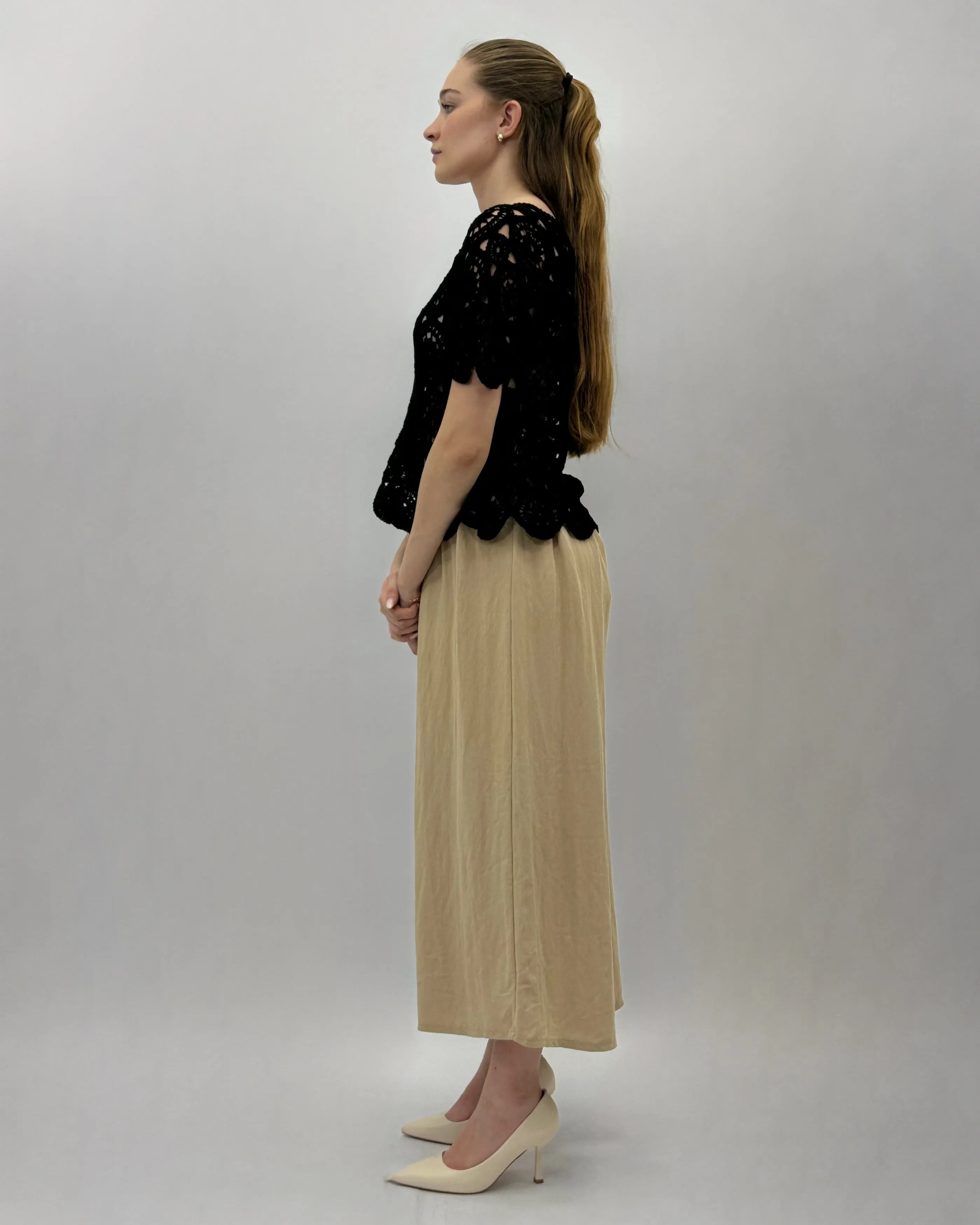 Maglia crochet mezze maniche