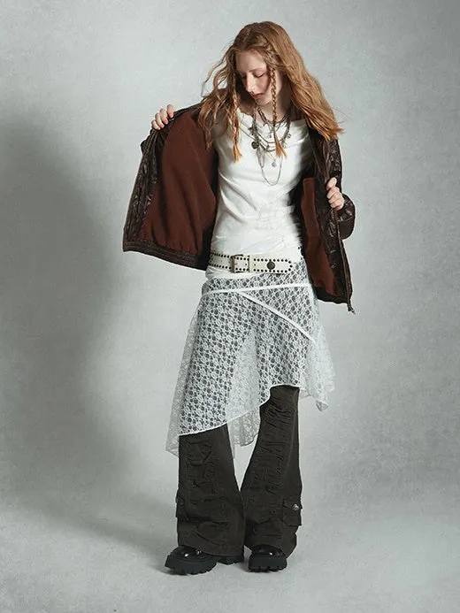 Mid-low Waist Flared Pants