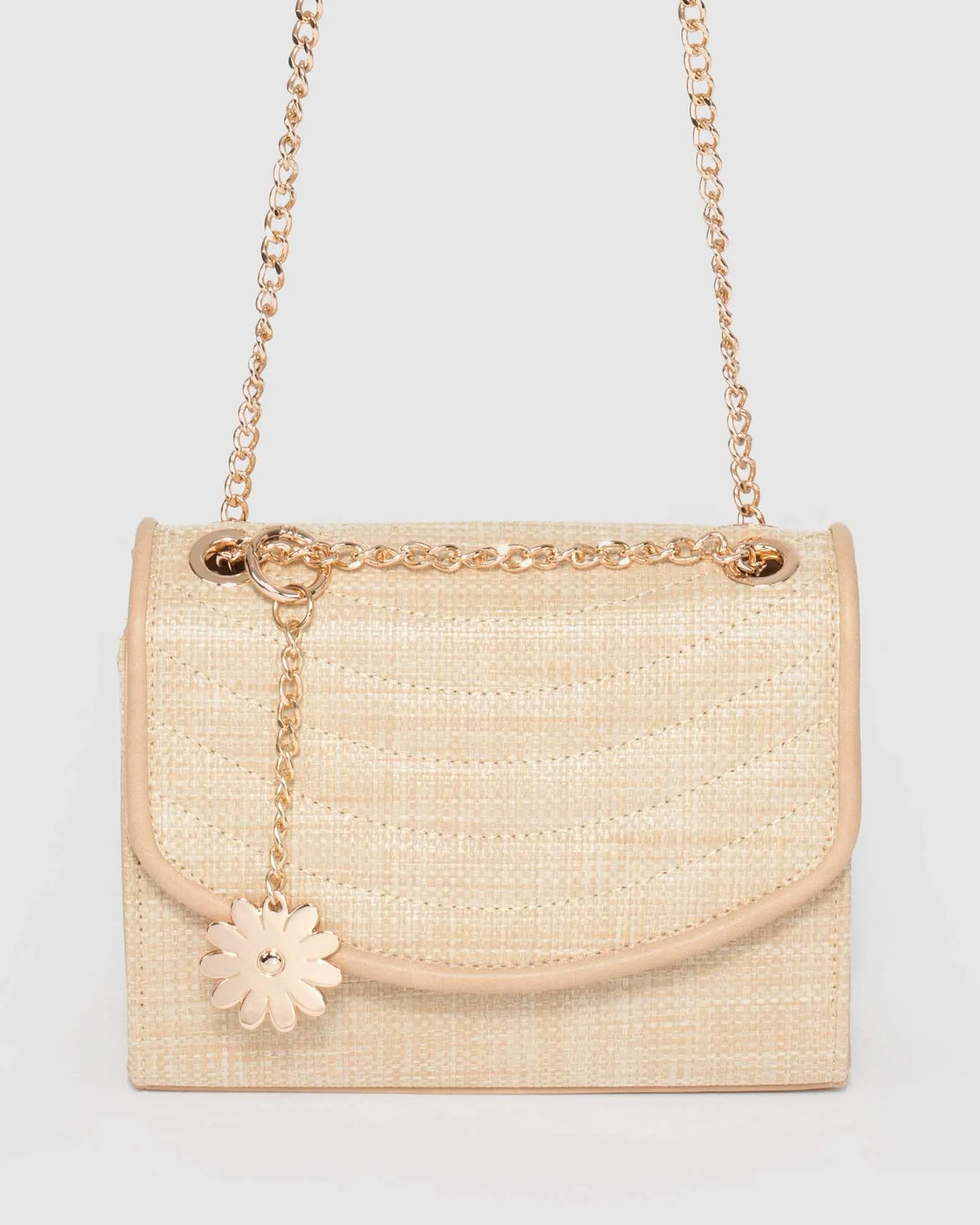 Natural Viola Daisy Crossbody Bag
