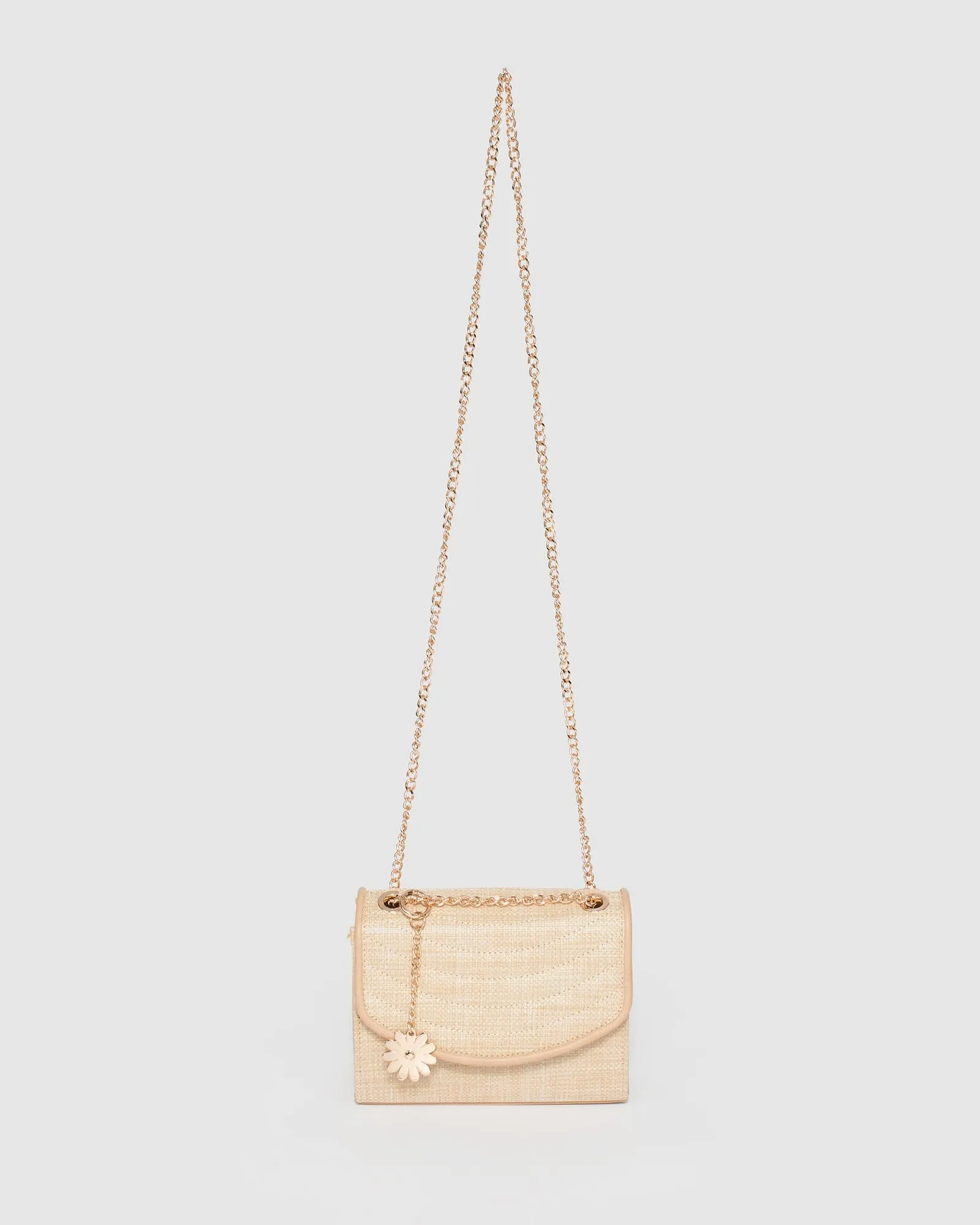 Natural Viola Daisy Crossbody Bag