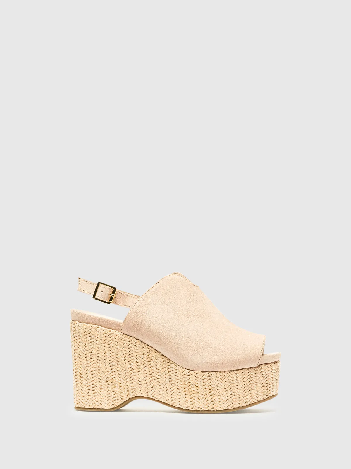Pink Wedge Mules
