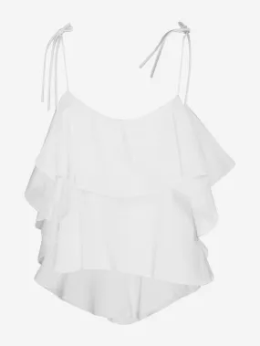 Pnk  - Top scollato sul retro con maxi balze