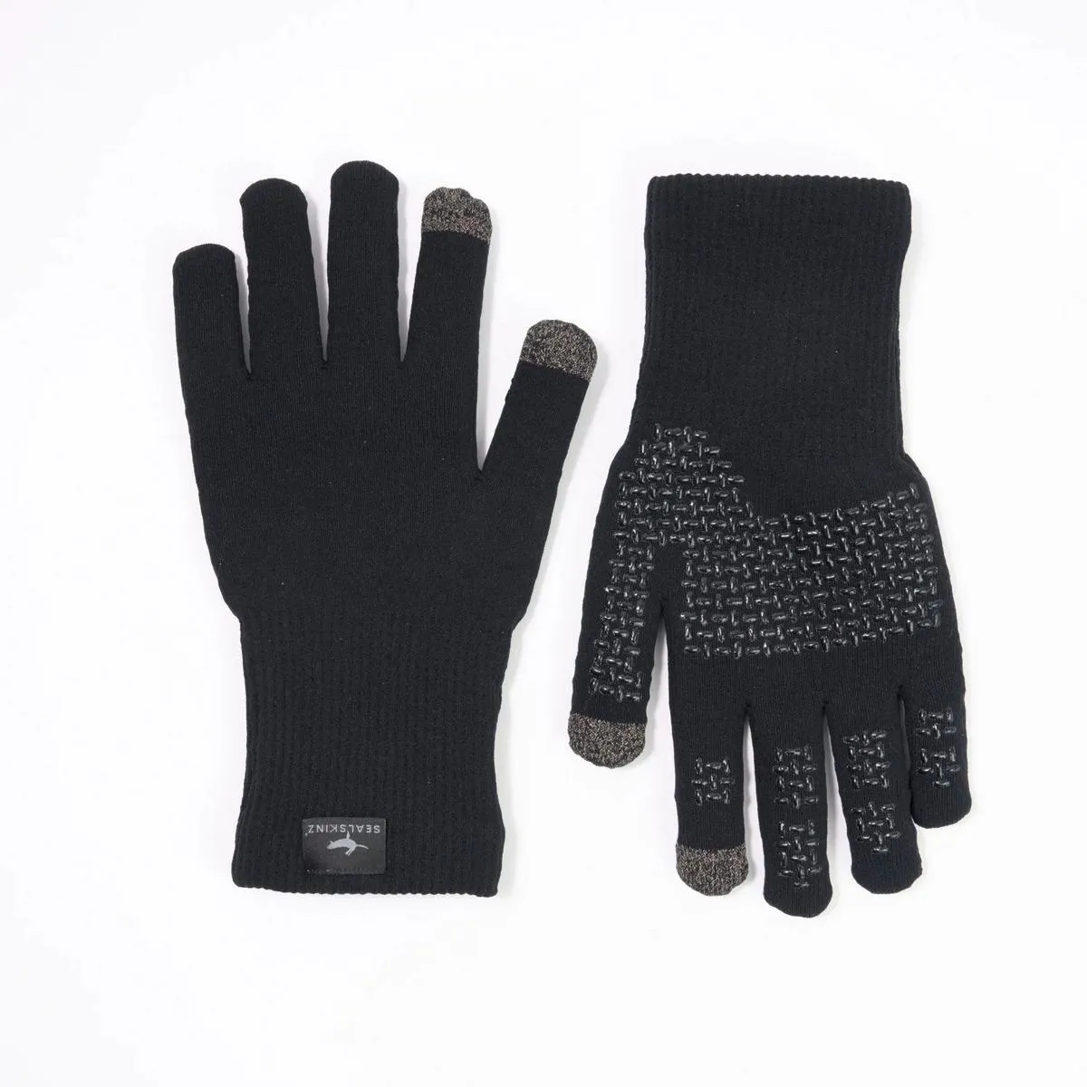 Sealskinz Anmer Waterproof All Weather Ultra Grip Knitted Glove Black Unisex GLOVE