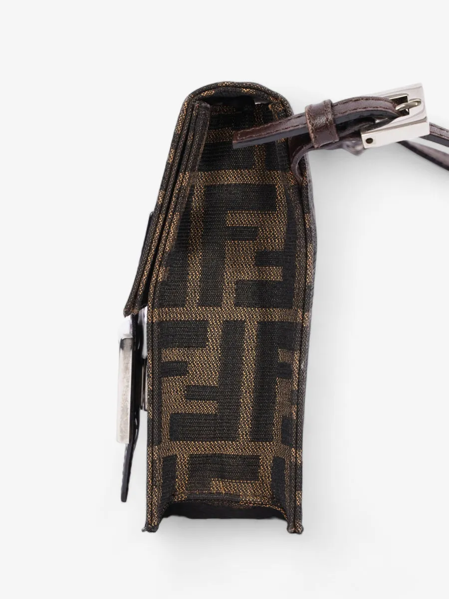 Shoulder Bag Zucca Print / Brown Canvas Mini
