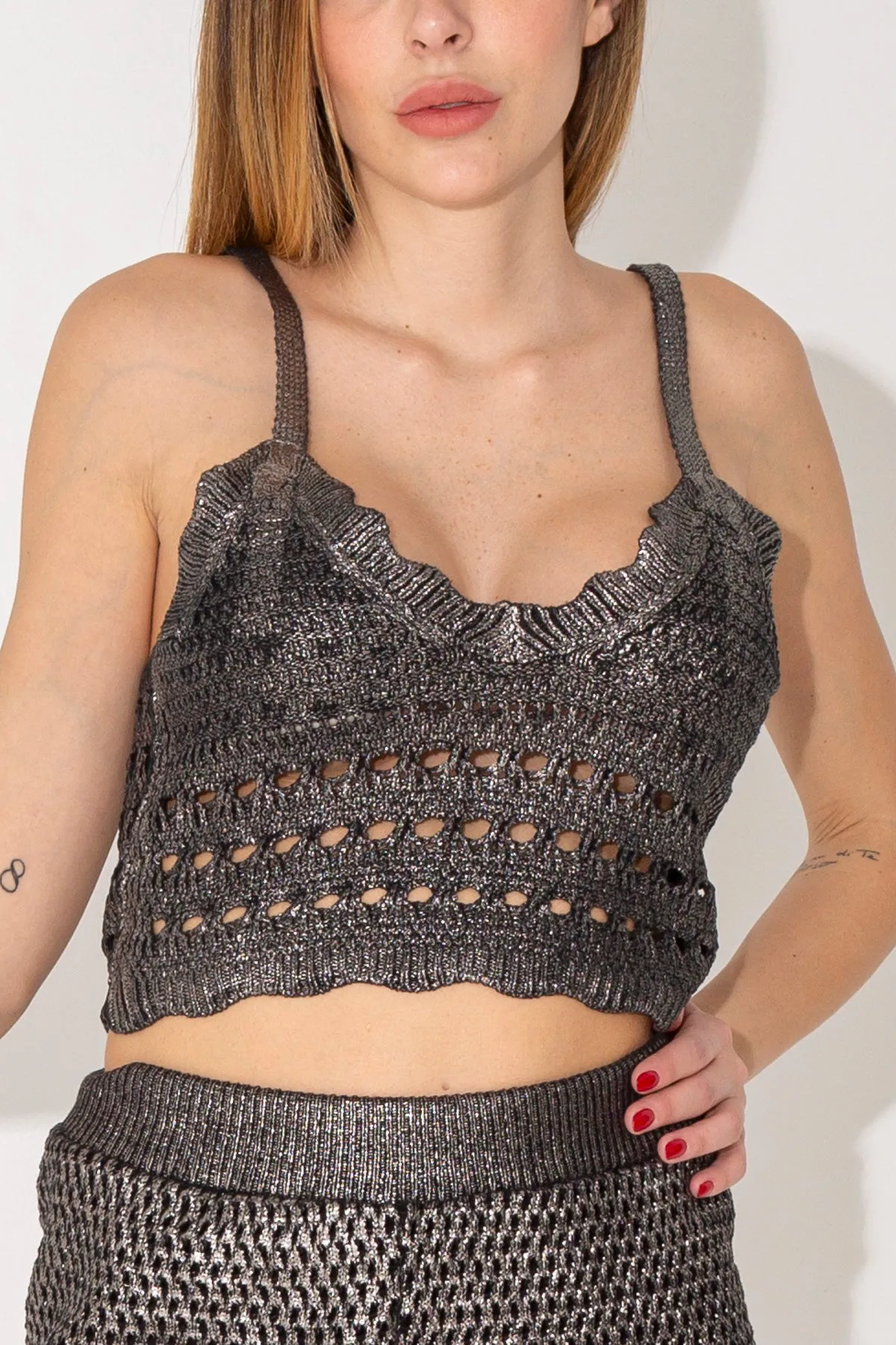 Top crop placcato