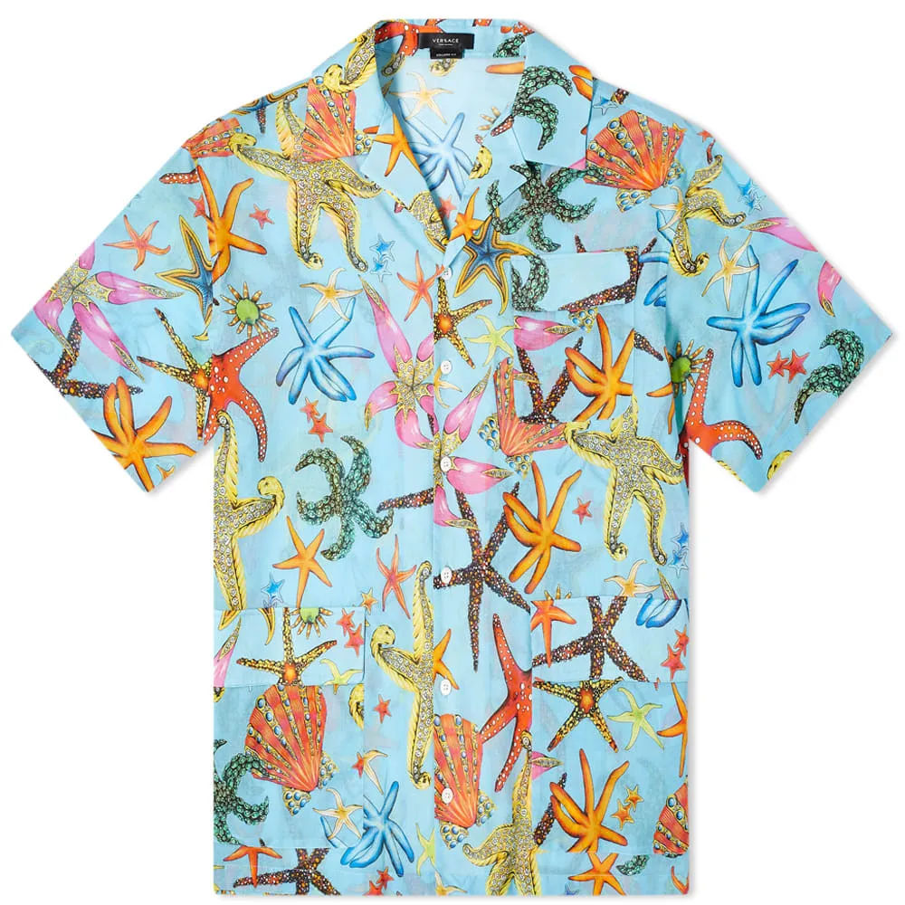 Versace Sea Scene Vacation ShirtBlack & White