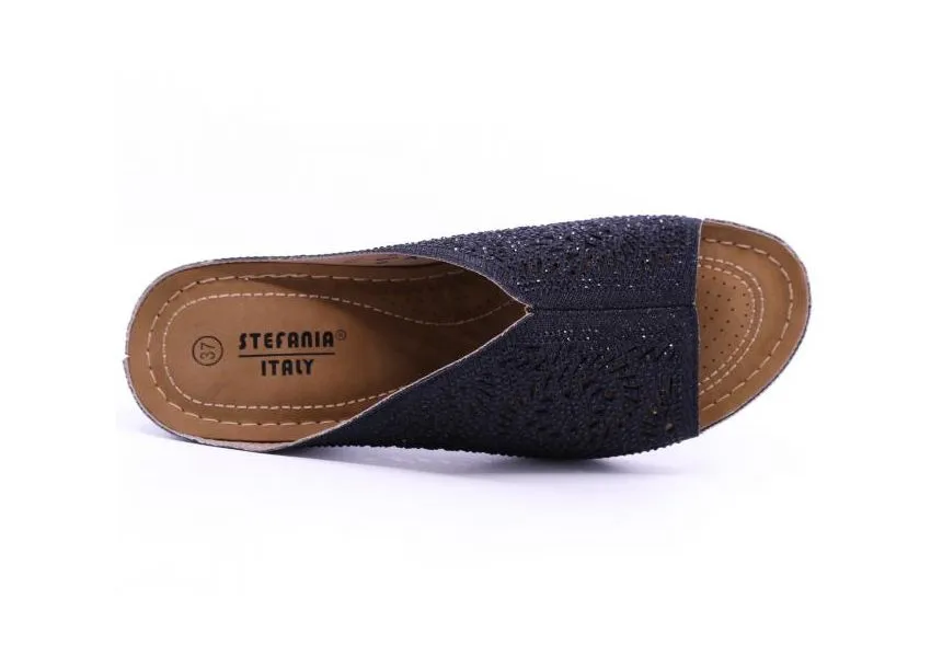 Wedge Glitter Black