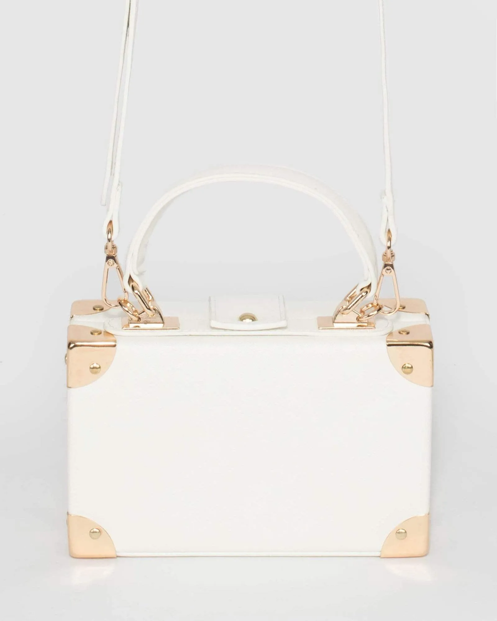 White Kendall Panel Trunk Bag