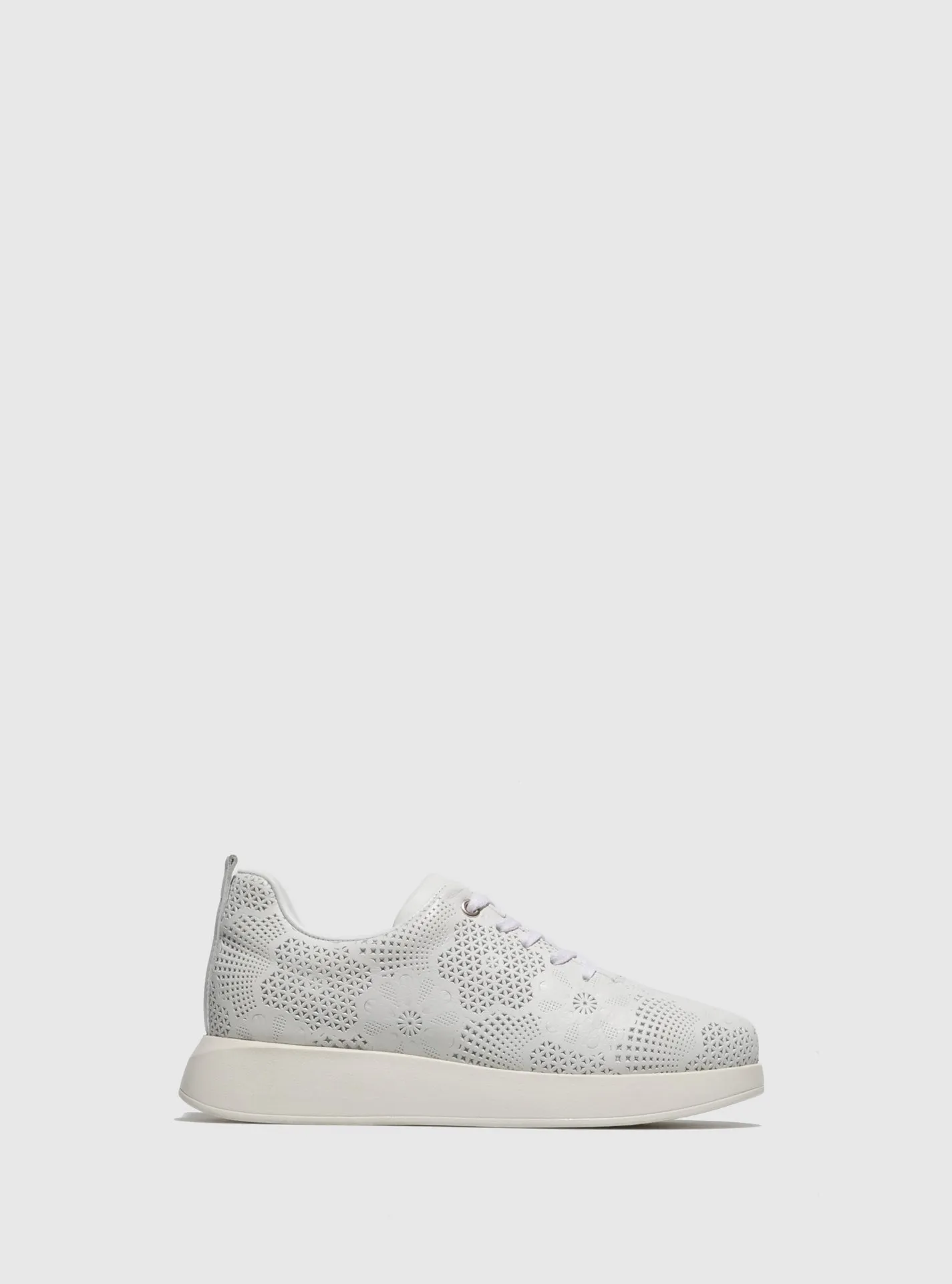White Platform Trainers